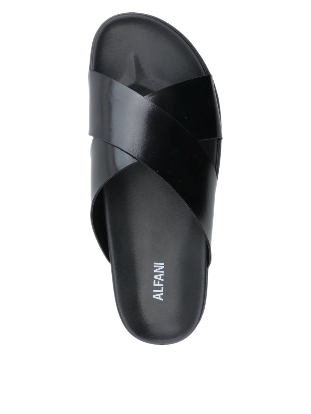 Alfani Black Cross-Strap Slide Sandal
